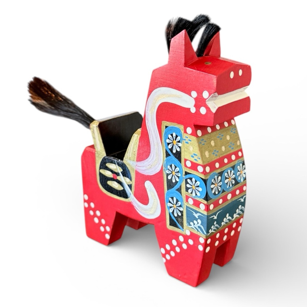Vintage Hachinohe Horse Handmade Hand Painted Yawata, Uma Japanese Folk Art
